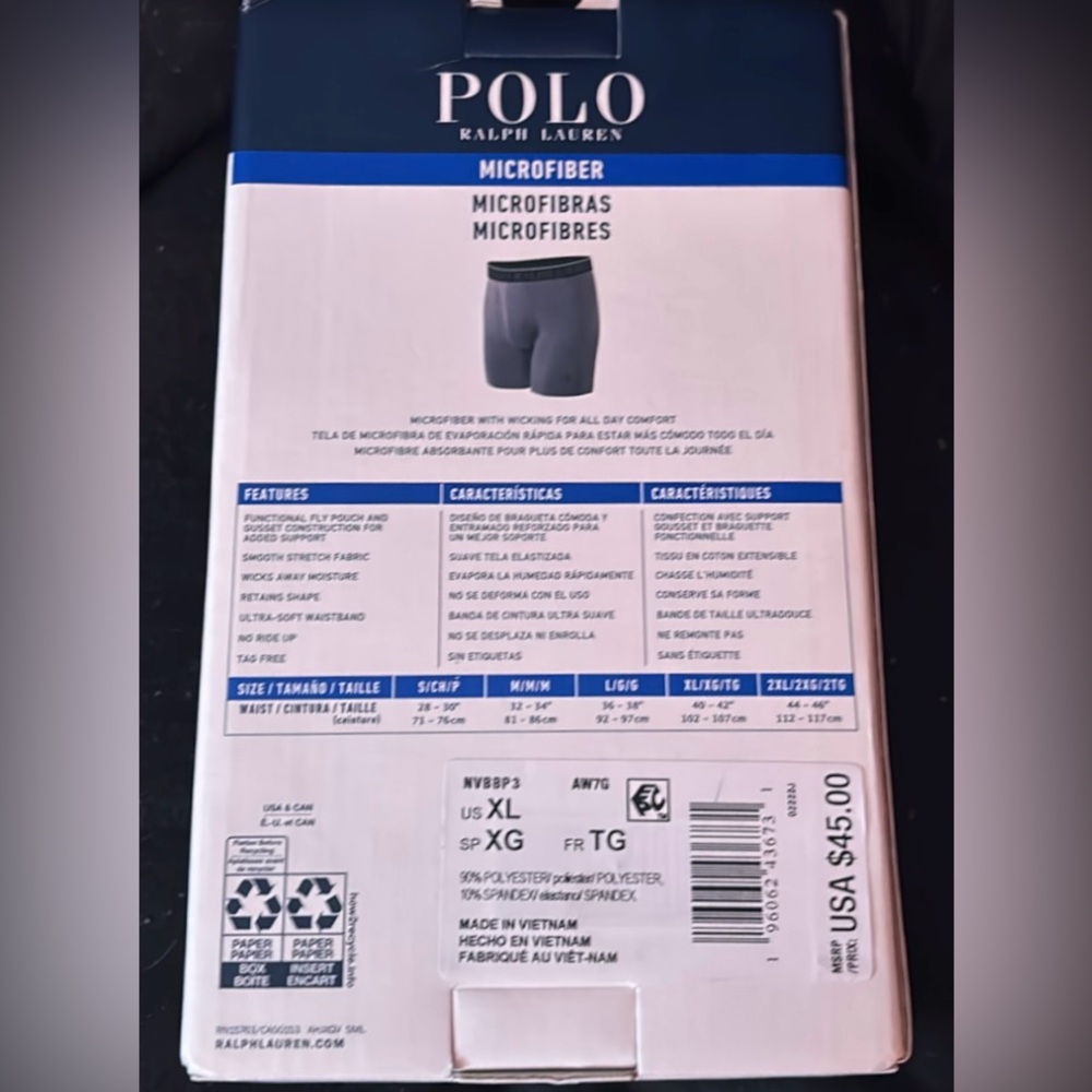 Polo Ralph Lauren XL microfiber boxer briefs set of 3 new in box all day comfort - Picture 2 of 2